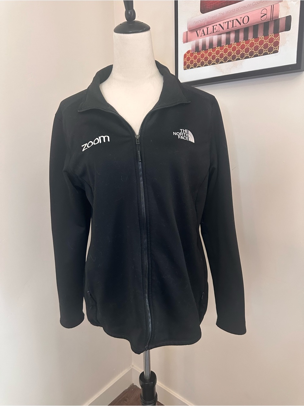 The North Face Black Full-Zip Women's Fleece Jacket with Logo